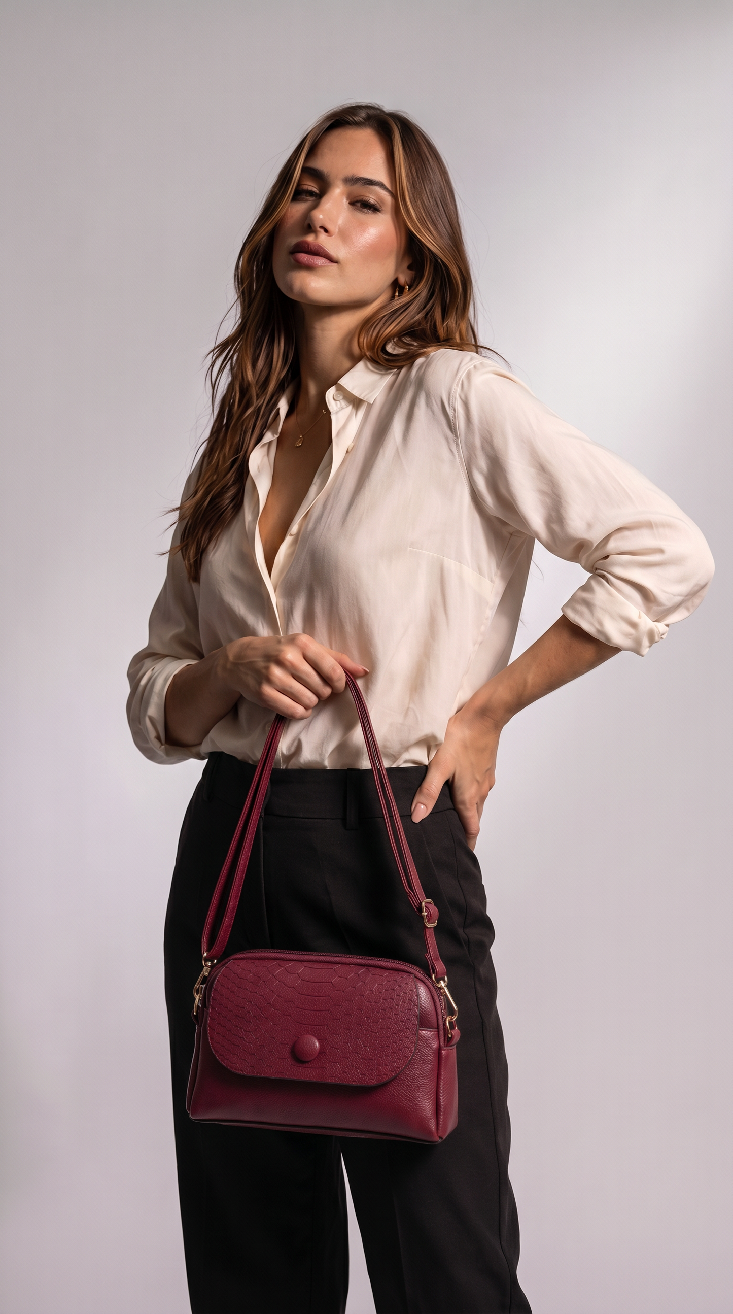 Bolso de Hombro de Piel para Mujer - Laura