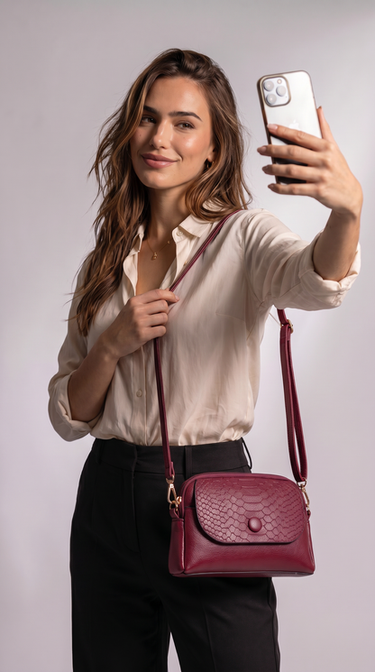 Bolso de Hombro de Piel para Mujer - Laura