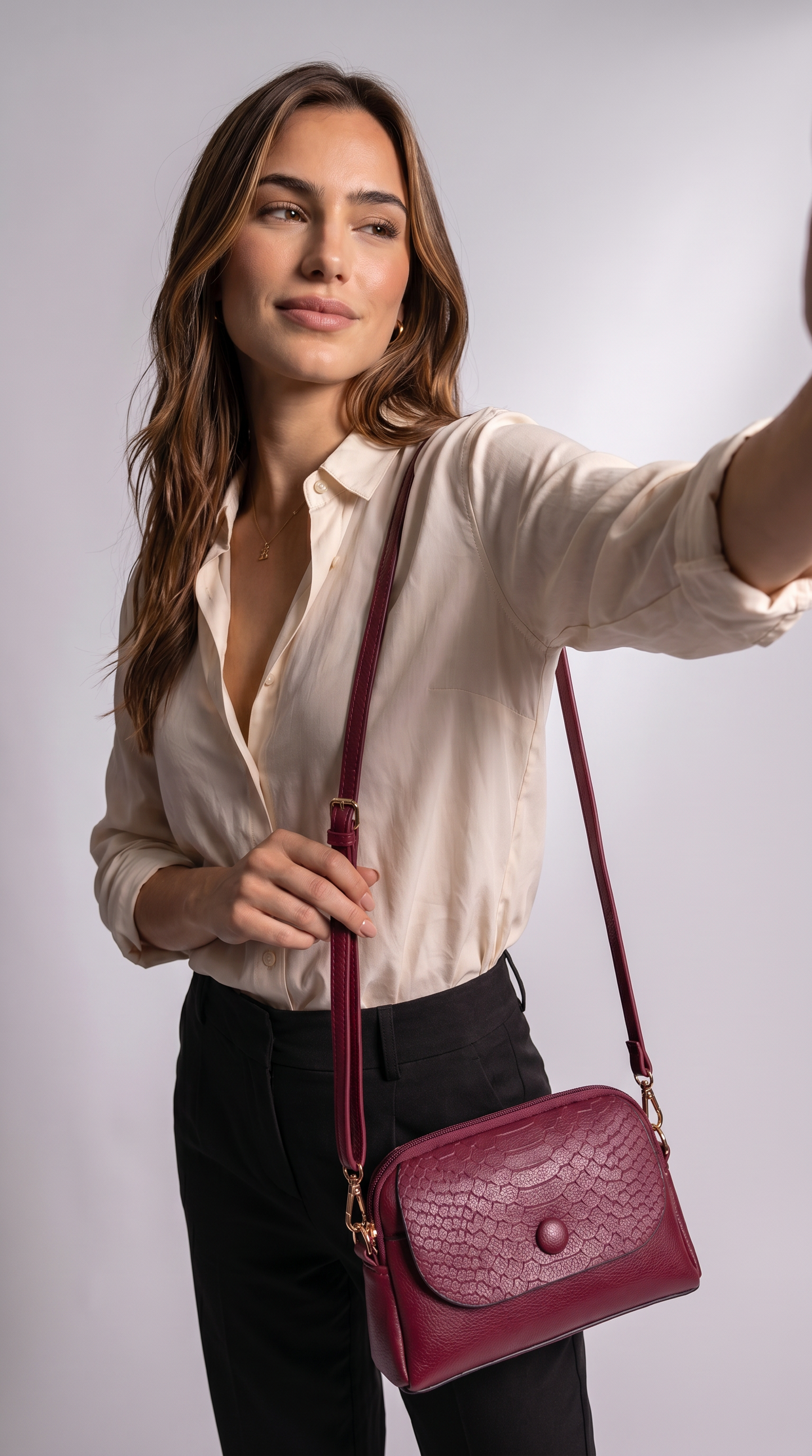 Bolso de Hombro de Piel para Mujer - Laura