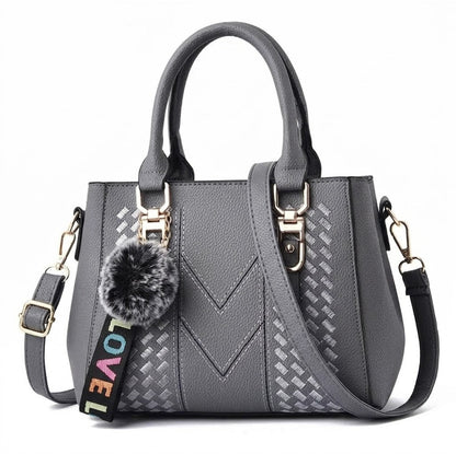 Bolso de Asa Superior de Piel para Mujer - Cherry