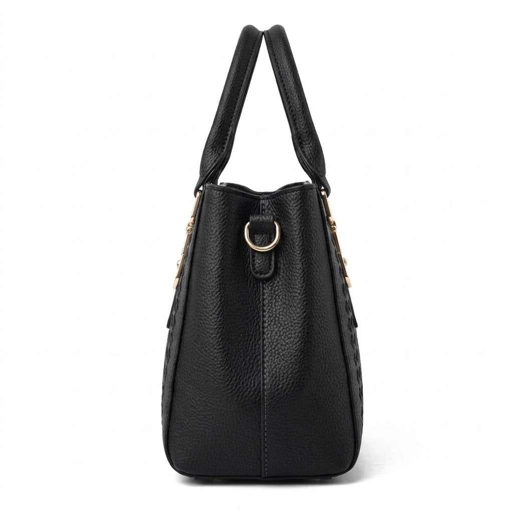 Bolso de Asa Superior de Piel para Mujer - Cherry