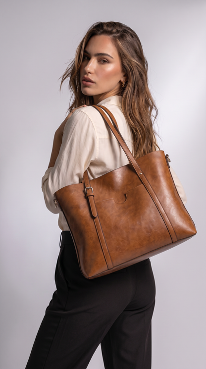 Bolso Mensajero de Piel para Mujer - Elegant Woman (2 en 1)