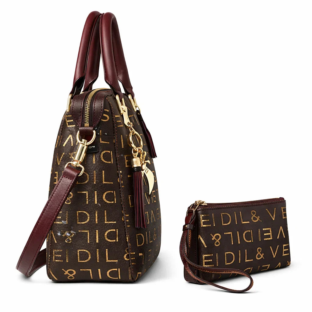 Bolso de Asa Superior de Piel para Mujer - Luxury Scale (2 en 1)