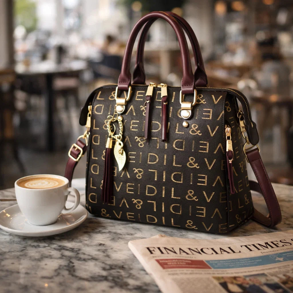 Bolso de Asa Superior de Piel para Mujer - Luxury Scale (2 en 1)