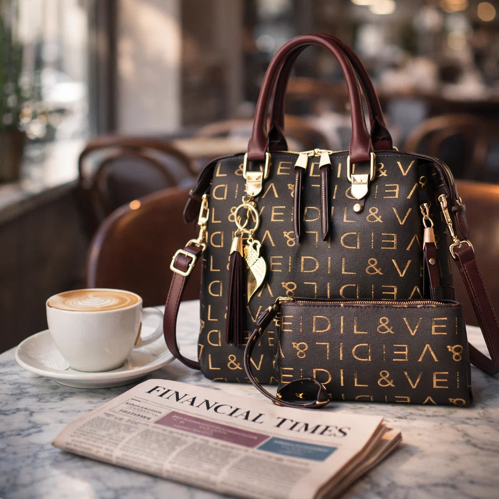 Bolso de Asa Superior de Piel para Mujer - Luxury Scale (2 en 1)