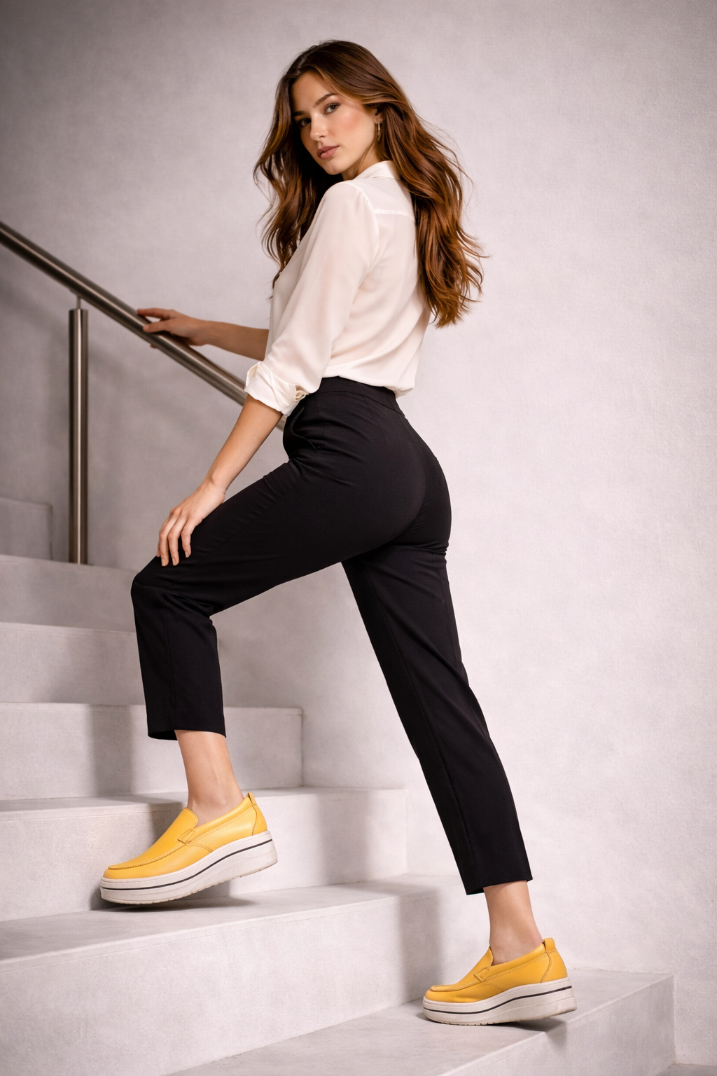 Mocasines de Piel con Plataforma para Mujer - Maria