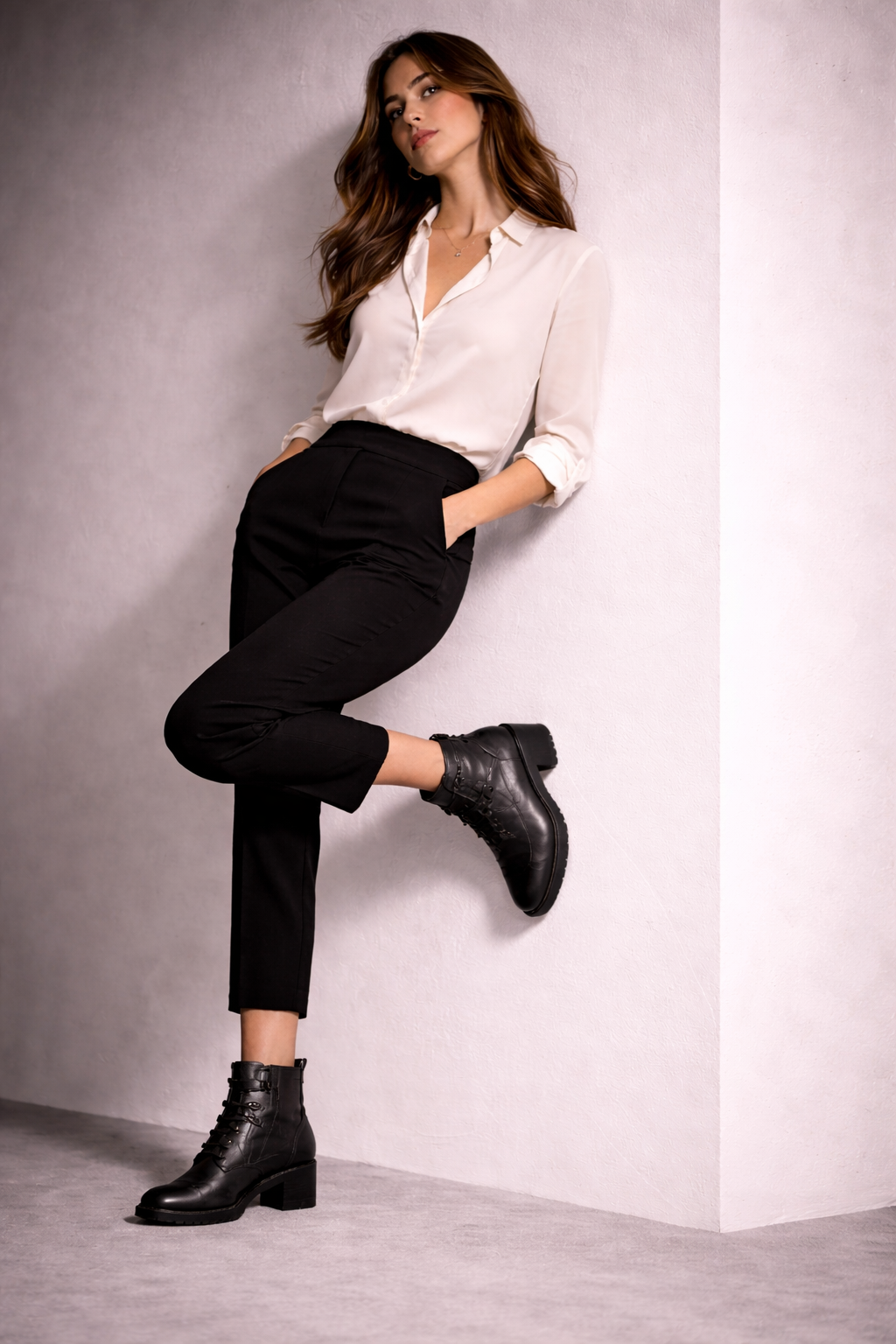 Botines de Piel Victorianos con Botones para Mujer - Zip Fashion