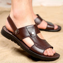 Sandália Masculina de Couro Legítimo - Leather Real