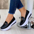Mocassim Feminino de Couro Legítimo com Salto - ComfortBeauty