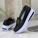 Mocassim Feminino de Couro Legítimo com Salto - ComfortBeauty
