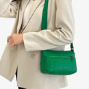 Bolsa de Couro Legítimo Feminina Transversal - Estilo Chic