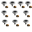 Kit 4 Unidades Luminária de Led Solar p/ Jardim - À prova D'água
