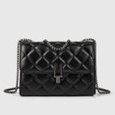 Bolsa Feminina de Couro Legítimo Crossbody com Corrente - Glamour