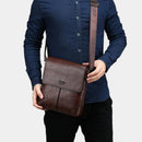 Bolsa JEEP Masculina Transversal de Couro Legítimo - Crossbody Bag