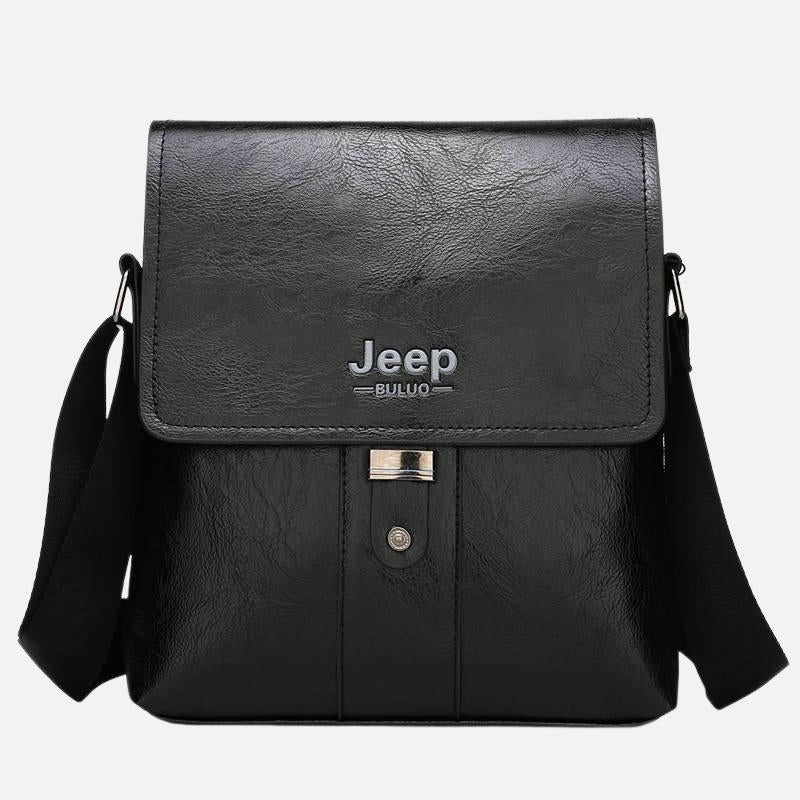 Bolsa Masculina de Couro Jeep Transversal Impermeável - Shoulder Bag