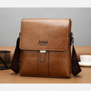 Bolsa Masculina de Couro Jeep Transversal Impermeável - Shoulder Bag