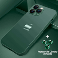 Capinha para iPhone de Vidro Temperado Transparente Crystal Glass + Protetor de Câmera Grátis