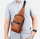 Mochila Transversal de Couro Legítimo - Jeep Bulue