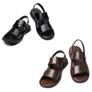 (Compre 1 Leve 2) Sandália Masculina de Couro Legítimo - Leather Real