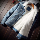 Jaqueta Jeans Oversized Masculina Forrada com Lã - Comfort Denim