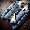 Jaqueta Jeans Oversized Masculina Forrada com Lã - Comfort Denim