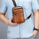 Bolsa De Couro Legítimo Transversal Para Celular- Jeep Mens