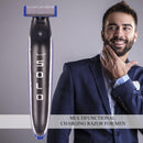 Barbeador Elétrico Sem Fio Ajustável de Dupla Proteção - Flex Pro