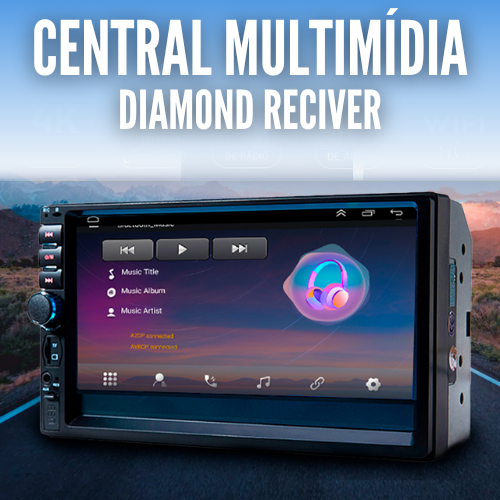 Central Multimídia 7 Polegadas Bluetooth - Diamond Receiver