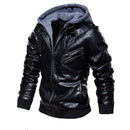 Jaqueta de Couro Masculina Com Capuz Removível - Leather Elegance