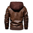 Jaqueta de Couro Masculina Com Capuz Removível - Leather Elegance