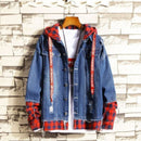 Jaqueta Jeans Oversized com Capuz Moletom - Denim Street Wear