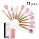 Jogo de Utensílios de Cozinha de Silicone 12 Peças - Cook Safe
