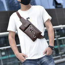 Bag Masculina Transversal de Couro Legítimo À Prova D'água - New Époque