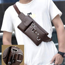 Bag Masculina Transversal de Couro Legítimo À Prova D'água - New Époque