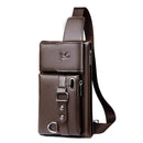 Bag Masculina Transversal de Couro Legítimo À Prova D'água - New Époque